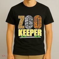 African Animals Zebra Giraffe Zookeeper Zoo Keeper T-Shirt thumb 3
