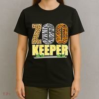 African Animals Zebra Giraffe Zookeeper Zoo Keeper T-Shirt thumb 4