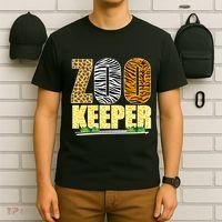 African Animals Zebra Giraffe Zookeeper Zoo Keeper T-Shirt thumb 6