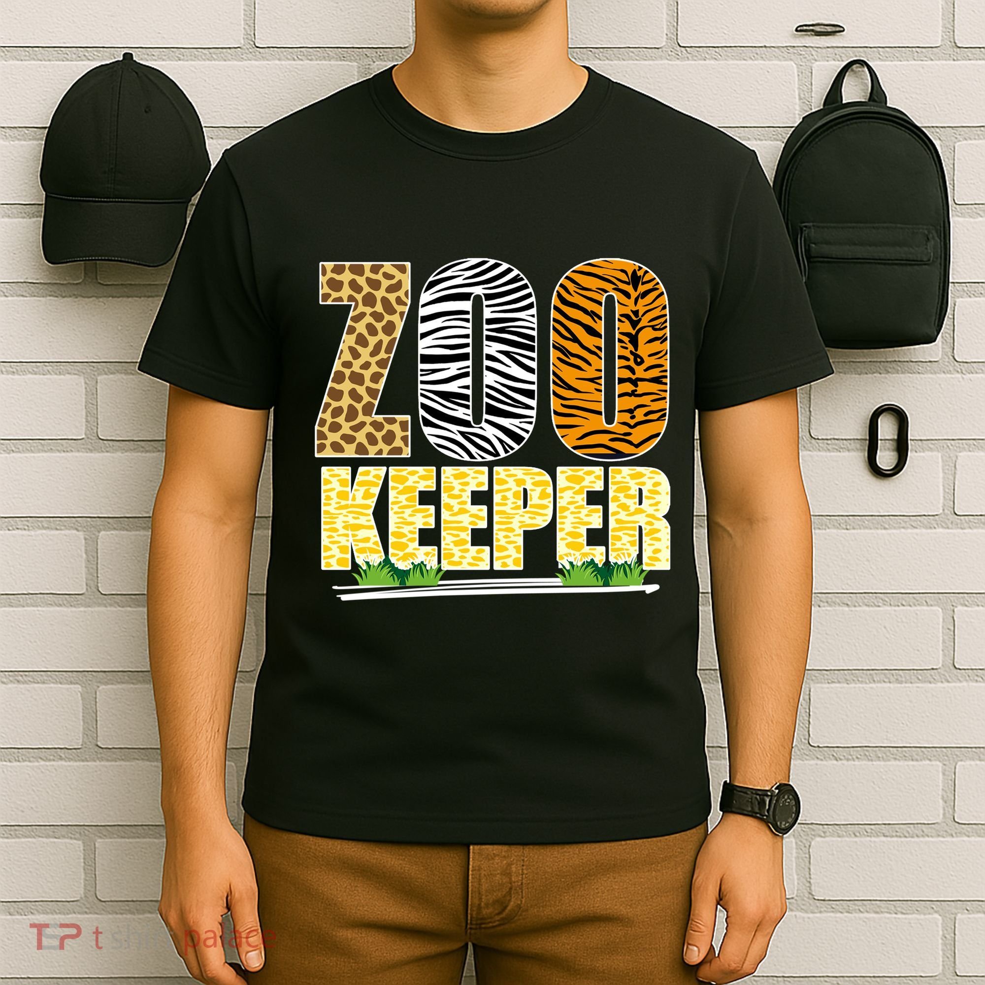 African Animals Zebra Giraffe Zookeeper Zoo Keeper T-Shirt