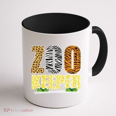African Animals Zebra Giraffe Zookeeper Zoo Keeper Coffee Mug back