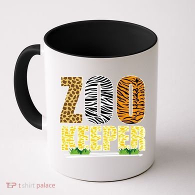 African Animals Zebra Giraffe Zookeeper Zoo Keeper Coffee Mug