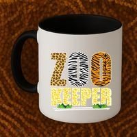 African Animals Zebra Giraffe Zookeeper Zoo Keeper Coffee Mug thumb 2