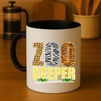 African Animals Zebra Giraffe Zookeeper Zoo Keeper Coffee Mug thumb 4