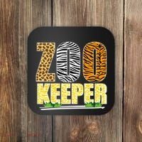 African Animals Zebra Giraffe Zookeeper Zoo Keeper Coaster thumb 0