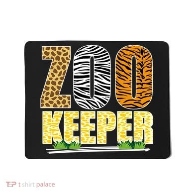African Animals Zebra Giraffe Zookeeper Zoo Keeper Mousepad