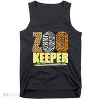 African Animals Zebra Giraffe Zookeeper Zoo Keeper Tank Top thumb 0