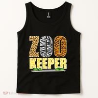African Animals Zebra Giraffe Zookeeper Zoo Keeper Tank Top thumb 2