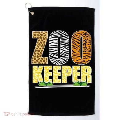 African Animals Zebra Giraffe Zookeeper Zoo Keeper Golf Towel