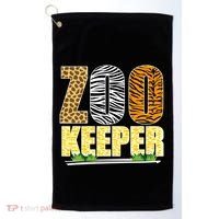 African Animals Zebra Giraffe Zookeeper Zoo Keeper Golf Towel thumb 0