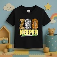 African Animals Zebra Giraffe Zookeeper Zoo Keeper Toddler T-Shirt thumb 3