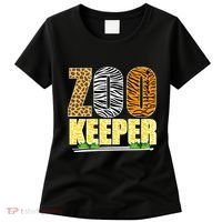 African Animals Zebra Giraffe Zookeeper Zoo Keeper Women's T-Shirt thumb 0