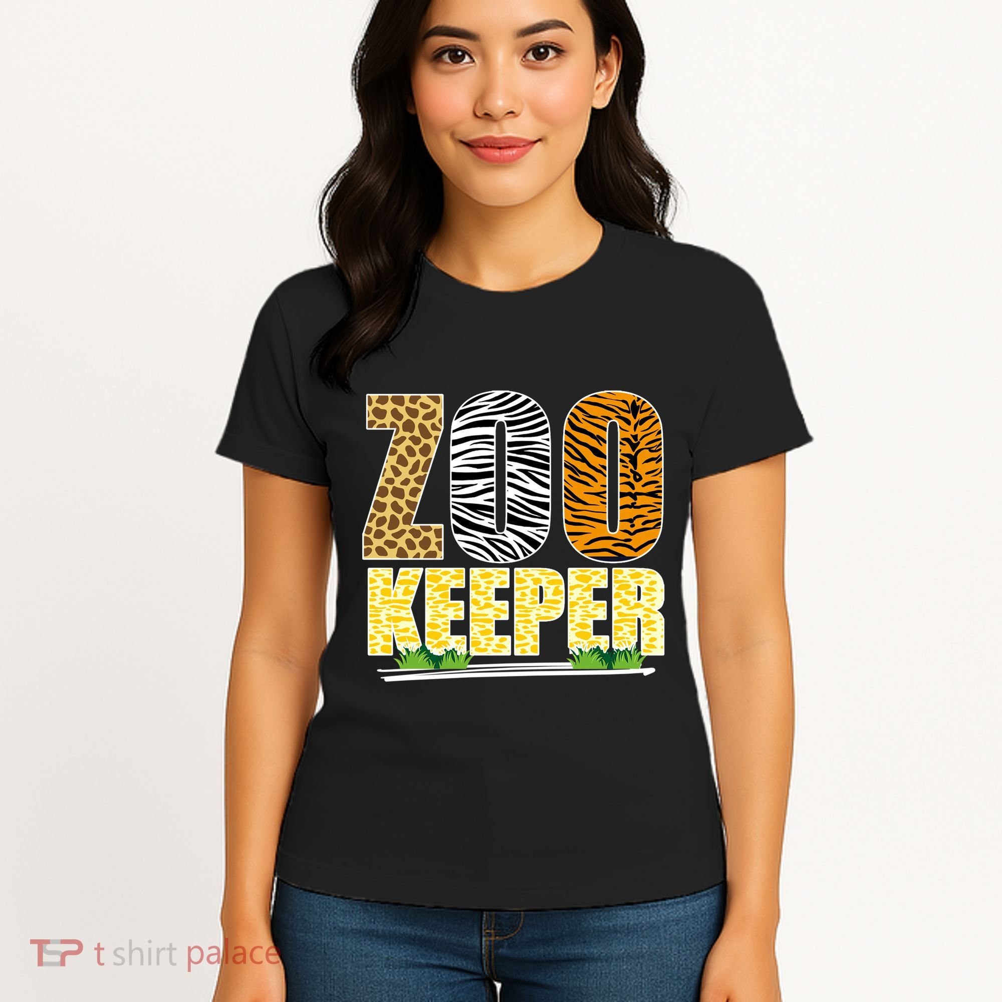 African Animals Zebra Giraffe Zookeeper Zoo Keeper Women's T-Shirt