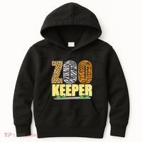 African Animals Zebra Giraffe Zookeeper Zoo Keeper Kids Hoodie thumb 0
