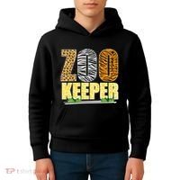 African Animals Zebra Giraffe Zookeeper Zoo Keeper Kids Hoodie thumb 4