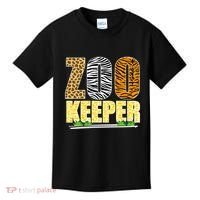 African Animals Zebra Giraffe Zookeeper Zoo Keeper Kids T-Shirt thumb 0