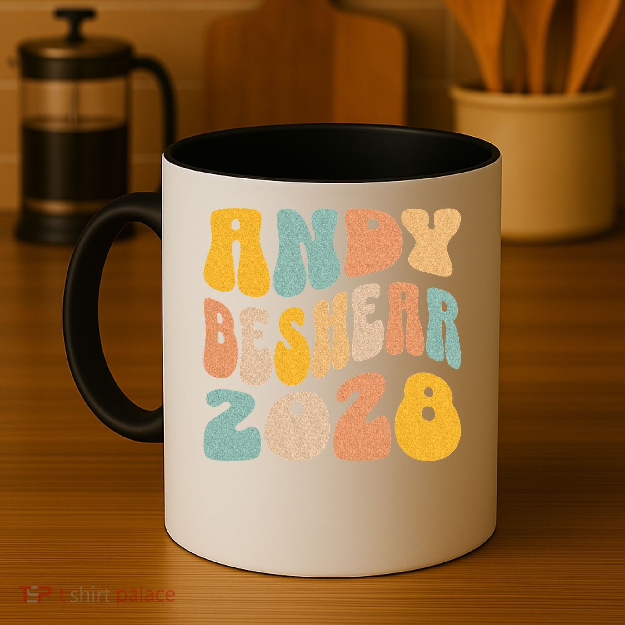Andy Beshear 2028 For President Resist Wavy Groovy Election Coffee Mug