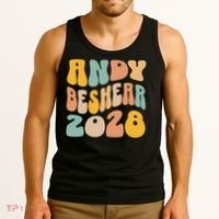 Andy Beshear 2028 For President Resist Wavy Groovy Election Tank Top thumb 3