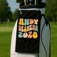 Andy Beshear 2028 For President Resist Wavy Groovy Election Golf Towel thumb 2
