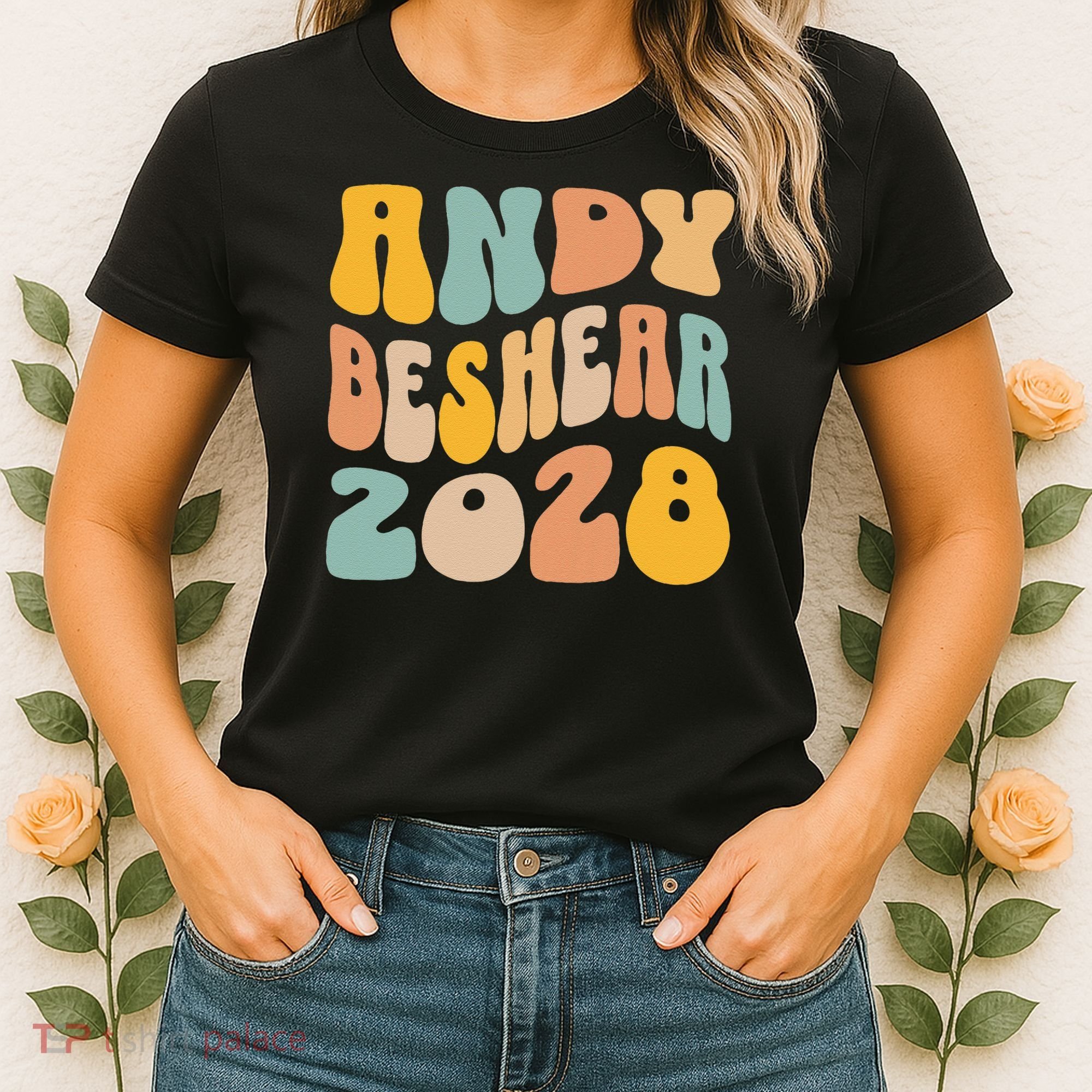 Andy Beshear 2028 For President Resist Wavy Groovy Election Women's T-Shirt