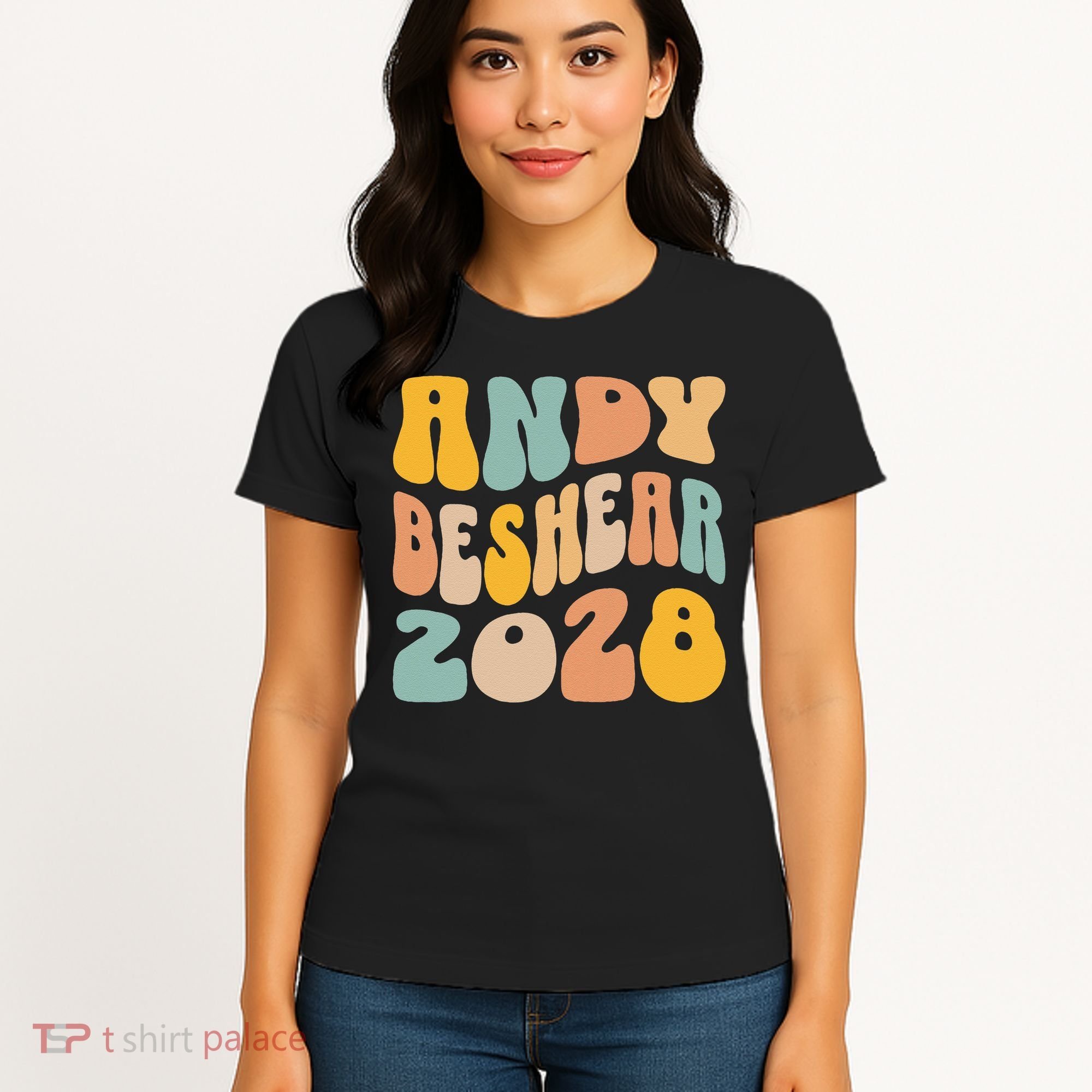 Andy Beshear 2028 For President Resist Wavy Groovy Election Women's T-Shirt