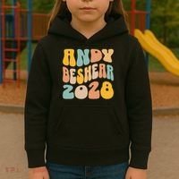 Andy Beshear 2028 For President Resist Wavy Groovy Election Kids Hoodie thumb 3