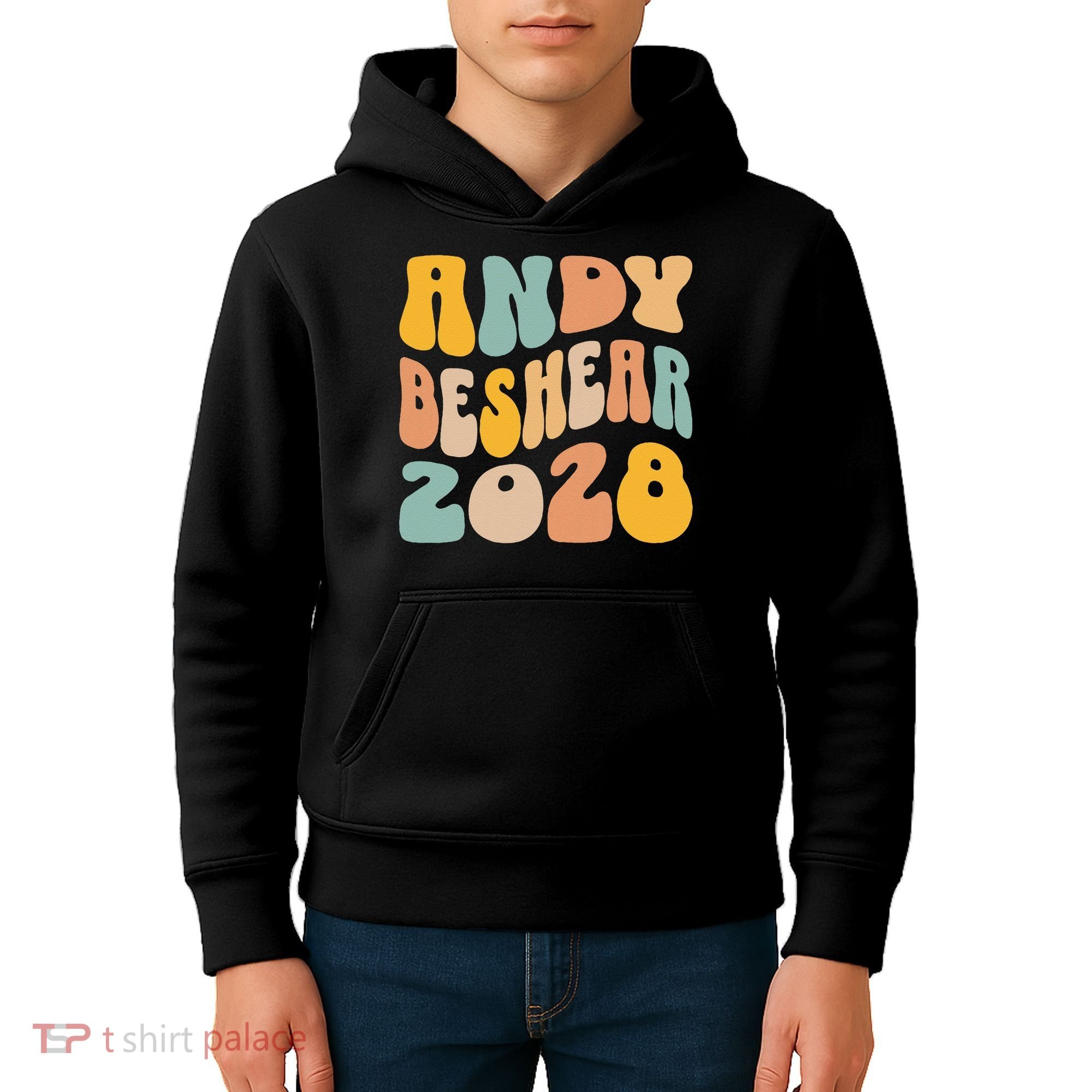 Andy Beshear 2028 For President Resist Wavy Groovy Election Kids Hoodie