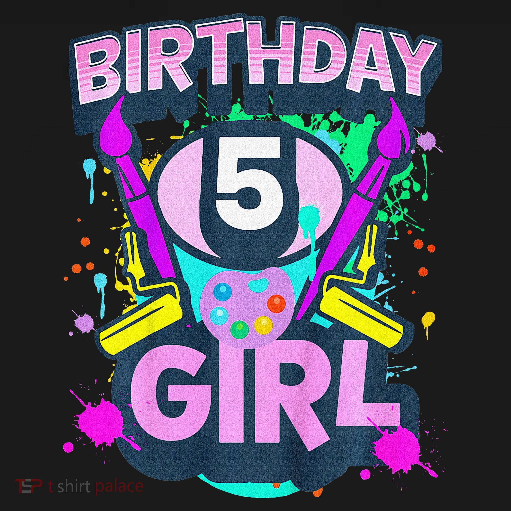 Artist Birthday 5 Year Old Painter 5th Birthday Party Doggie Tank