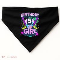 Artist Birthday 5 Year Old Painter 5th Birthday Party USA-Made Doggie Bandana thumb 0