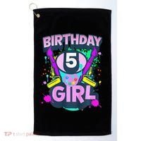 Artist Birthday 5 Year Old Painter 5th Birthday Party Golf Towel thumb 0