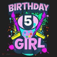Artist Birthday 5 Year Old Painter 5th Birthday Party Golf Towel thumb 3