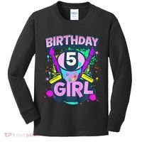 Artist Birthday 5 Year Old Painter 5th Birthday Party Kids Long Sleeve Shirt thumb 0