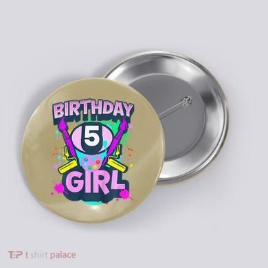 Artist Birthday 5 Year Old Painter 5th Birthday Party Button