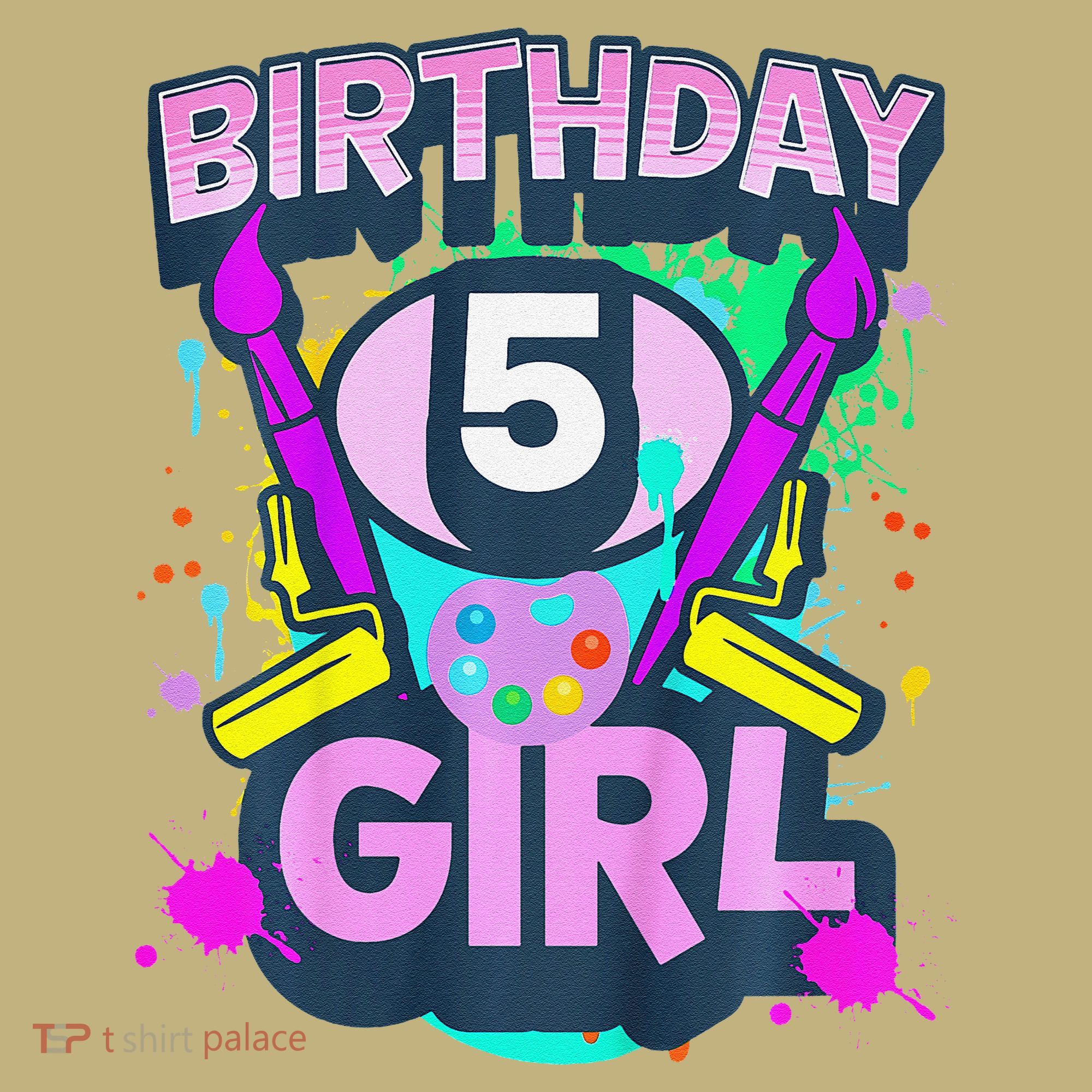 Artist Birthday 5 Year Old Painter 5th Birthday Party Button