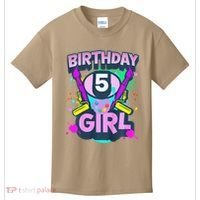 Artist Birthday 5 Year Old Painter 5th Birthday Party Kids T-Shirt thumb 0
