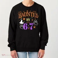 Aunted By 6-7 Halloween Math Teacher 67 Meme Women's Sweatshirt thumb 0