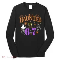 Aunted By 6-7 Halloween Math Teacher 67 Meme Long Sleeve Shirt thumb 0