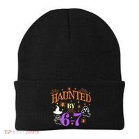 Aunted By 6-7 Halloween Math Teacher 67 Meme Beanie thumb 0