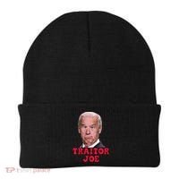 Anti Biden AntiBiden Pro Trump 2024 ProTrump Funny Traitor Joe Meme Beanie thumb 0