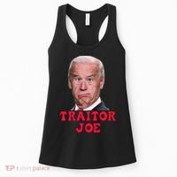 Anti Biden AntiBiden Pro Trump 2024 ProTrump Funny Traitor Joe Meme Women's Tank Top thumb 0