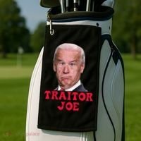 Anti Biden AntiBiden Pro Trump 2024 ProTrump Funny Traitor Joe Meme Golf Towel thumb 2