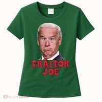Anti Biden AntiBiden Pro Trump 2024 ProTrump Funny Traitor Joe Meme Women's T-Shirt thumb 0