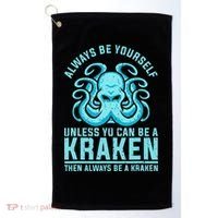 Always Be A Kraken Funny Crypto Golf Towel thumb 0