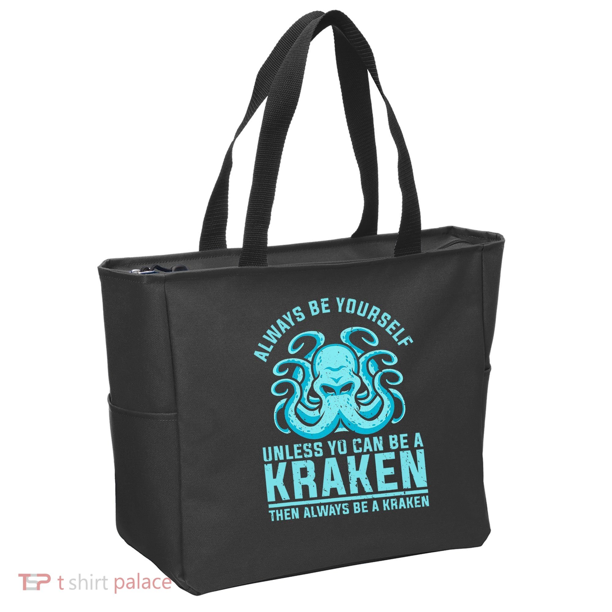 Always Be A Kraken Funny Crypto Tote Bag