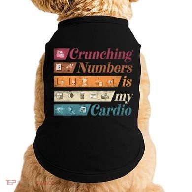 Accountant Bookkeeper Accounting Crunching Numbers Funny Cool Gift Doggie Tank