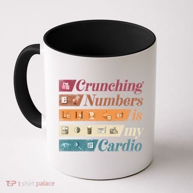 Accountant Bookkeeper Accounting Crunching Numbers Funny Cool Gift Coffee Mug