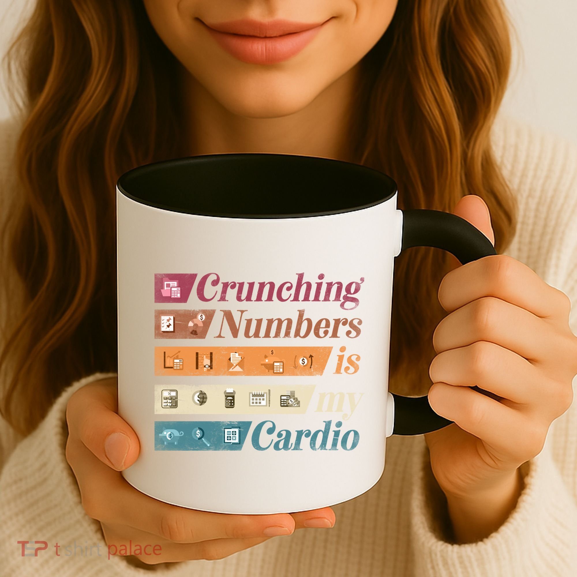 Accountant Bookkeeper Accounting Crunching Numbers Funny Cool Gift Coffee Mug