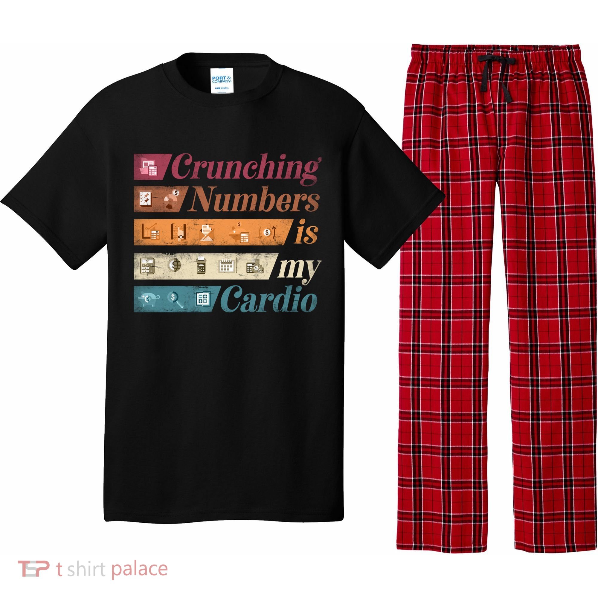 Accountant Bookkeeper Accounting Crunching Numbers Funny Cool Gift Pajama Set