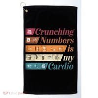 Accountant Bookkeeper Accounting Crunching Numbers Funny Cool Gift Golf Towel thumb 0