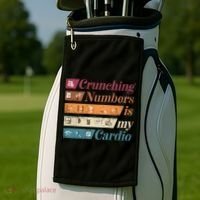 Accountant Bookkeeper Accounting Crunching Numbers Funny Cool Gift Golf Towel thumb 2